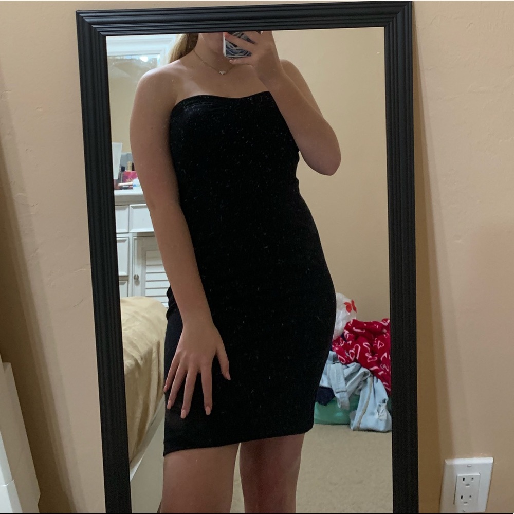 BODYCON BLACK DRESS - Picture 2 of 7